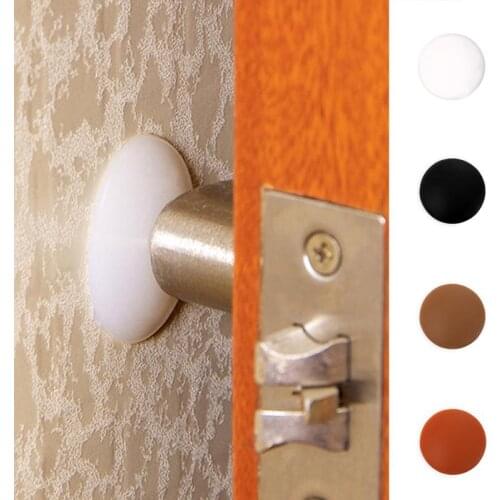 4 Colors 0.8cm Practical Silicone Self Adhesive Wall Anti Collision Mat Door Handle Protector Bumper Sticking Pads Noise Stopper