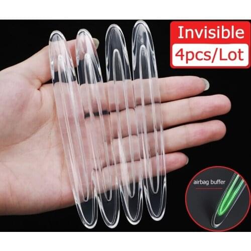 4pcs Car Door Protector TPU Transparent Auto Edge Corner Guard Protective Bumper Sticker Vehicle Door Protector Accessory