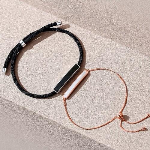 Single-minded couple bracelet sterling silver new woven hand rope Korean version ins Fritillaria jewelry commemorative gift