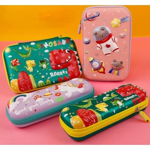 Dinosaur Astronaut Pencil Case Large Capacity 3D Multifunction Student Stationery Child Kawaii School Supplies Boy Pencil Case