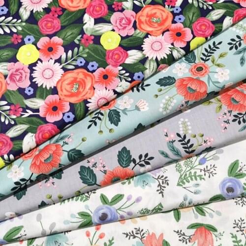 Colored Pastoral Floral Fabric Cotton Patchwork Cloth DIY Sewing Quilting Fat Quarters Material For Baby&Child