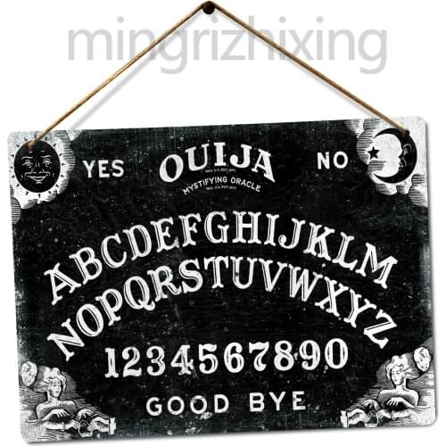 Ouija Board Black - Metal Wall Sign Plaque Art - Terror Died Monster Horror(Visit Our Store, More Products!!!)