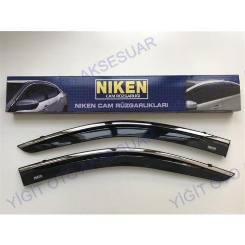 For DACIA LODGY Chrome Rain Wind Deflector 2013+ Sunshade Curtains Car Windshield Auto Accessory Universal Body kit