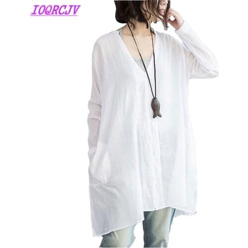 Женские льняные рубашки IOQRCJV China At AliExpress