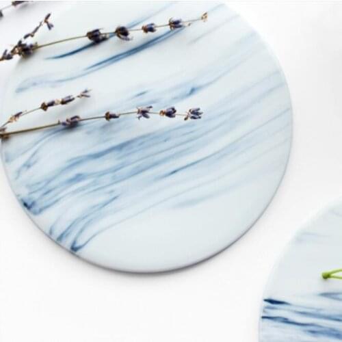 CFen As Marble Patterns Ceramics Coasters Cup Pad Mat Heat insulation Table Bowl Mat Jumbo Coffee Tea Drink Coasters ZAKKA 1pc