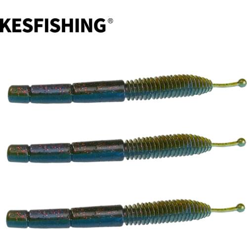 KESFISHING Soft Lure Cruz Worm 125mm 8.5g 6pcs Silicone Bait Fishing Accessories Iscas Artificial Life-Like Jigging Lure