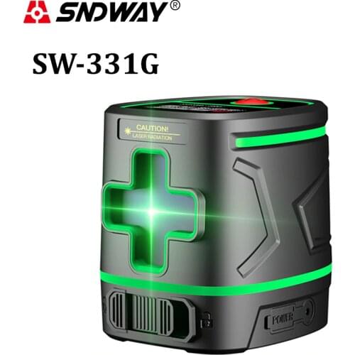 SNDWAY Laser Level 2 Lines Vertical Horizontal Measuring Tools Rechargeable Battery Green Beam Self Leveling Level Laser Nivel