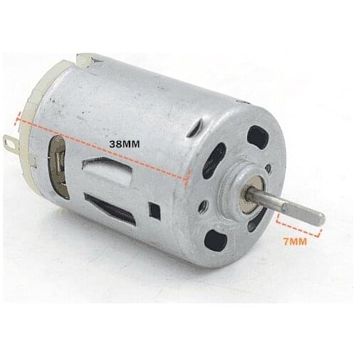Model 385 DC Motor D shaft DIY toys car model carbon brush DC 3-6V 12000RPM motor