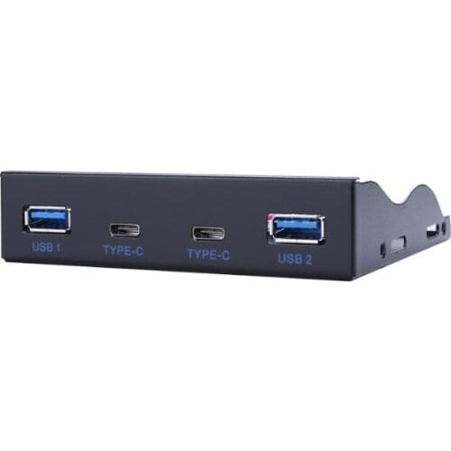 New Dual 5Gb/s USB 3.1 Type-C + USB 3.0 HUB 19Pin USB to Dual USB3.0 USB-C adapte 3.5 Front Panel Floppy Disk Bay