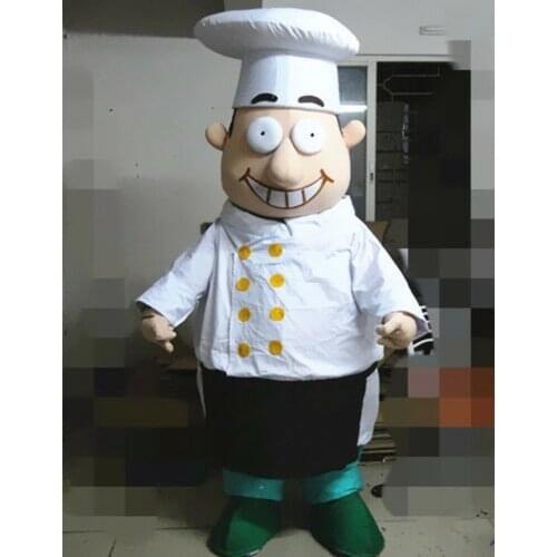 Advertising Lovely Chef Mascot Costume Suits Restaurant Dress Party Game Adults Handmade Interesting Cartoon Character Clothing