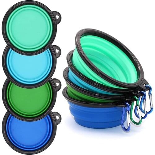 Silicone Collapsible Dog Bowls Portable and Foldable Pet Travel Bowls for Dogs Cats Feeding Water Bowl Dish