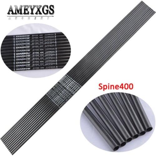 9pcs Spine400 Pure Carbon Arrow Shaft 30inch Compound Bow Shooting High Quality Carbon Arrow For Archery Hunting Accessories