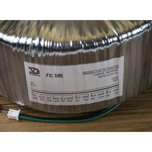 1200W Toroidal Transformer AMP 220V To Double 56V + Double 56V Single 12V X 3 Pure Copper Wire High Power Power Transformers
