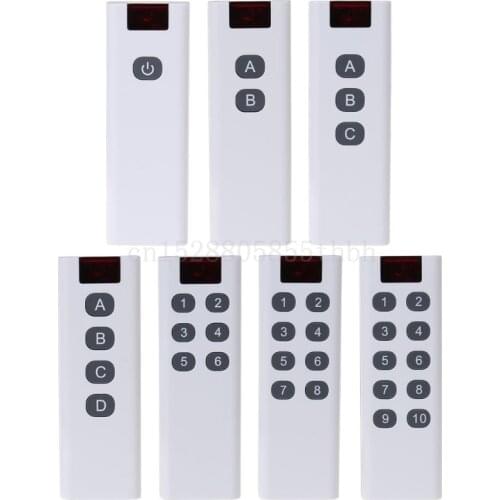 Universal Wireless Learning Code Digital Remote Controller Transmitter 1/2/3/4/6/8/10 Channels Buttons Keypad AK-7010TX