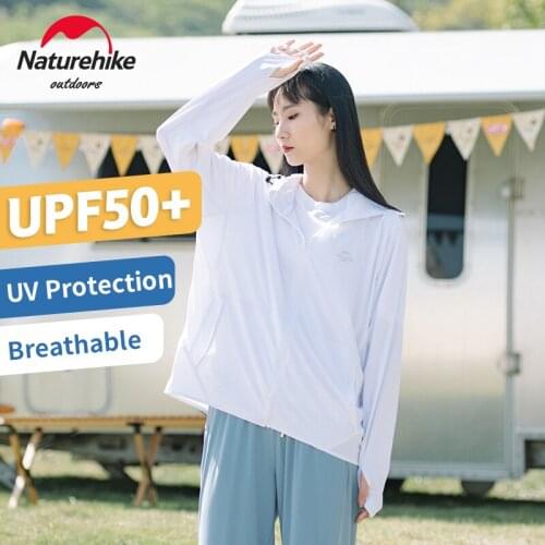 Naturehike Camping Ice Feeling Sunscreen Clothes Unisex Outdoor Long Sleeve Breathable Summer Anti-UV Cooling Hoodie Coat
