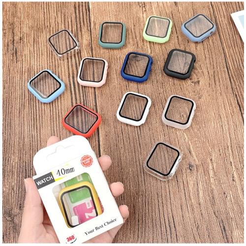 Glass+cover For Apple Watch Case 44mm 40mm iWatch 42mm 38mm Accessories bumper Screen Protector apple watch series 6 5 4 3 2 se