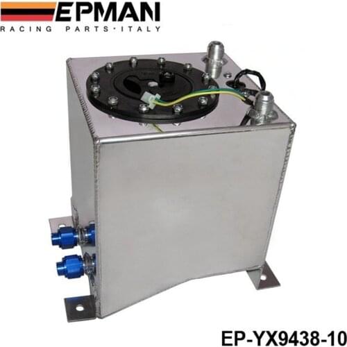 10L Aluminium Surge Tank Mirror Polish Fuel Cell Foam Inside, With Sensor EP-YX9438-10