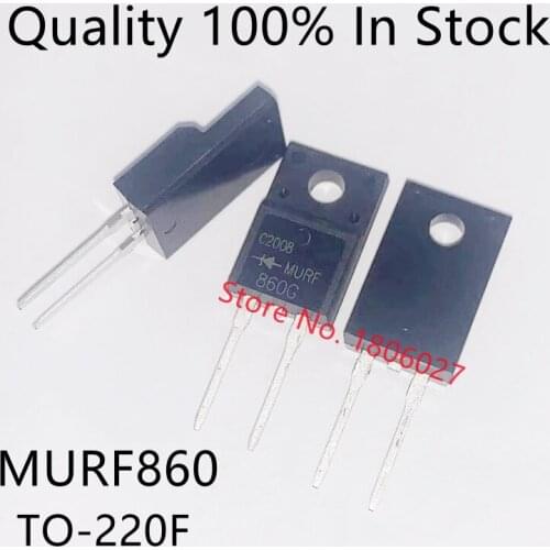 10PCS/LOT MURF860 MURF860G 860G 8A 600V fast recovery diode TO-220F