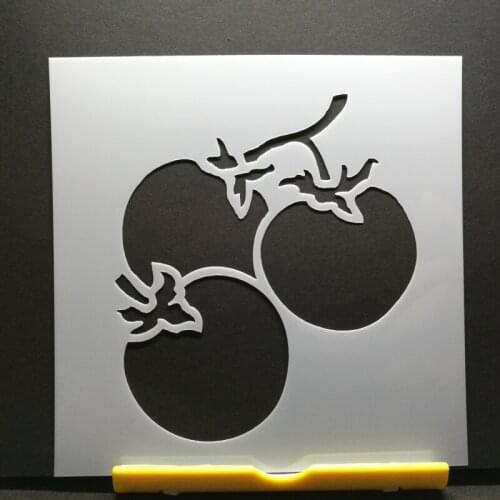 13*13 Tomatoes pvc Layering Stencils for DIY Scrapbooking/photo album Decorative Embossing DIY Paper Cards Crafts
