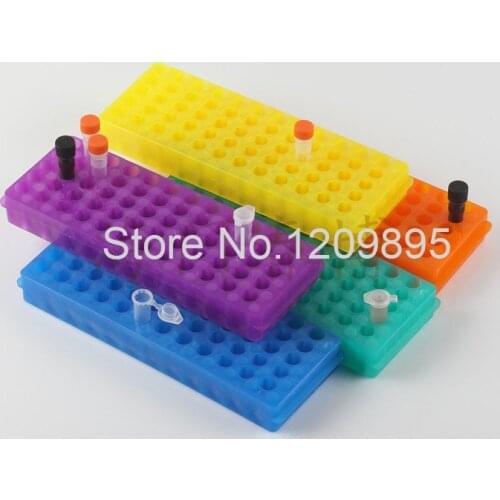 4pcs/lot 0.5ml/1.5ml/2ml 60 Holes Centrifuge Tube Rack Double Sided Panel frame PCR tube rack Laboratory supplies Free Shipping
