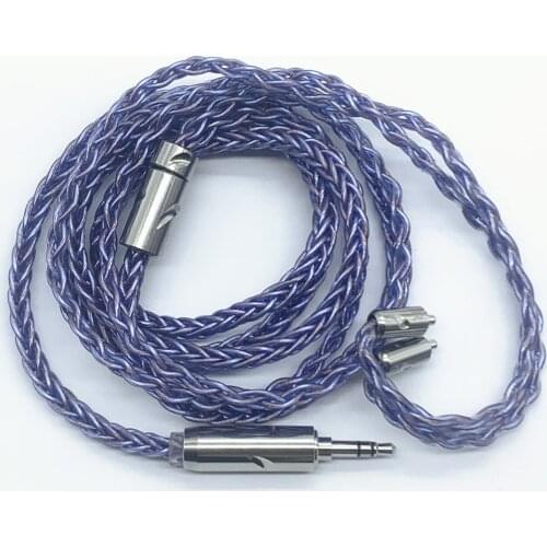 7n single crystal copper silver plated wire MMCX 0.78mm 8share 240core 1.2meter