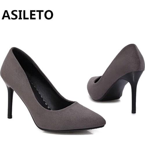 Замшевые туфли-лодочки ASILETO China At AliExpress