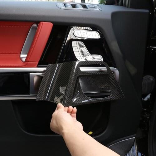 For Mercedes Benz G class W463 2019-2020 Car styling Real carbon Front CarSeat switch adjustment panel sticker Car Accessories