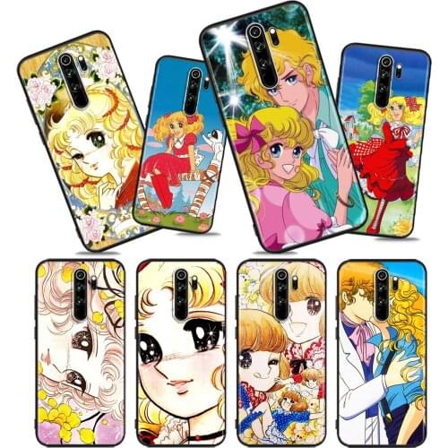 Candy Manga cute girl Soft TPU For Xiaomi Redmi Note10 10S 9T 9S 9 8T 8 7 6 5A 5 4 4X Prime Pro Max Black Phone Case