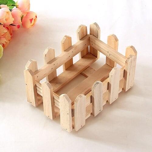Wood Storage Box Wooden Flower box Fence Flowers Planter Simulation Flower box Home Garden Decoration F20173456