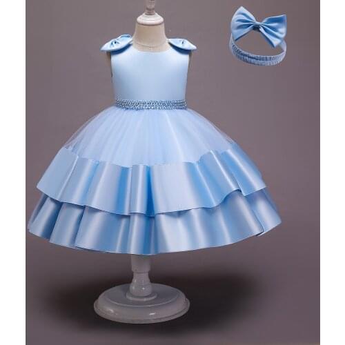 Baby Newborn 1st Birthday Princess Dress 2021 Summer Sleeveless Wedding Party Dresses Tutu Baby Girls Clothes for 0-2 Years Wear