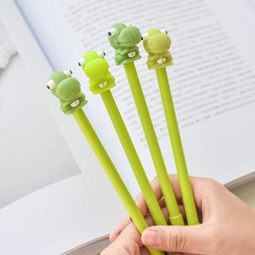 36pcs Per Lot Cute Kawaii Stationery Dinosaur Black Ink Gel Pen 0.5mm Cartoon Plastic Gel Pens for Writing Office School Supply