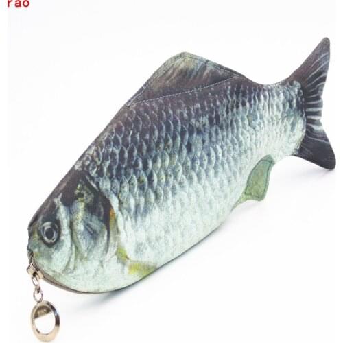 1pcs High quality You 666 Simulation fish Pencil Bags Stationery School Supplies New Pencil Box Pencilcase Pencil Bag