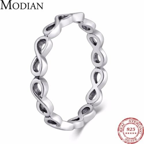 2019 New Vintage Jewelry Original Solid 925 Sterling Silver Mobius Finger Ring Fine Jewelry For Women Wedding Gift