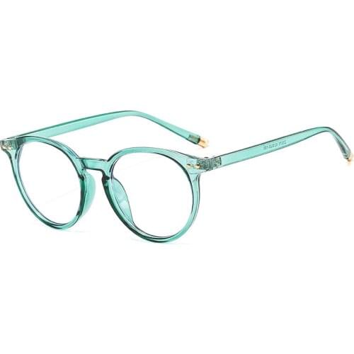 Round Anti Blue Eye Glasses Frames for Women Fashion Designer Mens Eyewear Blue Light Blocking Computer Glasses Frame 2020