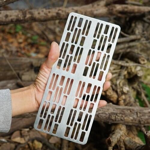 Titanium Barbecue Grill Lightweight Portable BBQ Grill Plate for Outdoor Camping Hiking Backpacking Picnic tool Backyard