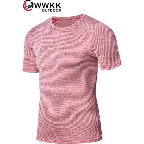 Mens Quick-drying T-shirt Summer New Casual Round Neck Cycling Outdoor Simple Comfortable Jogger High Elasticity Badminton