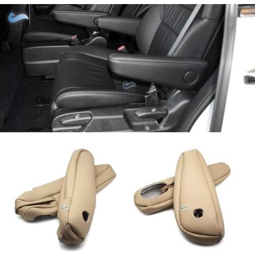 For Honda Odyssey 2015 2016 2017 Microfiber Leather Seat Armrest Handle Cover Trim