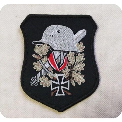 German Helmet Woven Patch