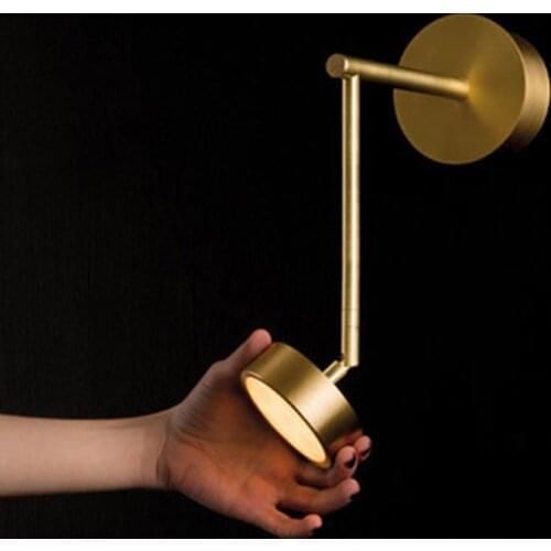 Nordic minimalist bedroom bedside lamp retro creative glass loft aisle staircase background wall lamp