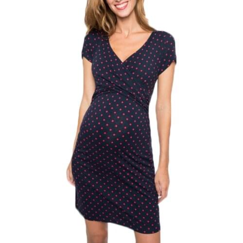 2020 Maternity Nursing Dress New Fashion Women Pregnant Stripe Breastfeeding Summer Dress Beach Clothes for Pregnant Women