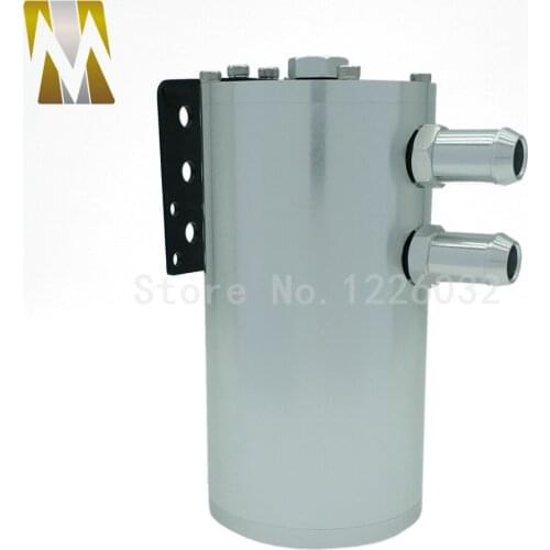 New 250ML Racing Parts Aluminum Engine Oil Catch Tank Reservoir Tank/Can Black Silver Color Universal