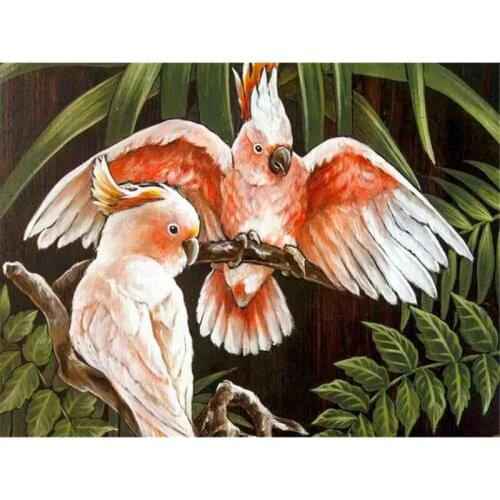 Full Square/Round Diamond Painting Beautiful Parrot Family Handmade Gift Beads Embroidery Animal Picture Home Decor