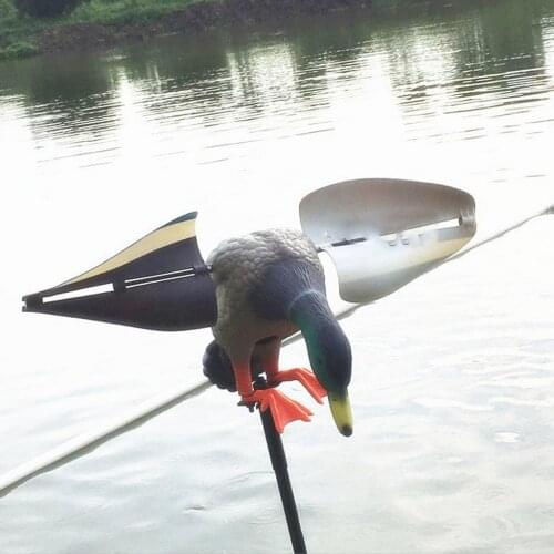 Wind-driven Duck Decoy Outdoors Hunting Shooting Fake Mallard Drake Duck Hunting Accessories