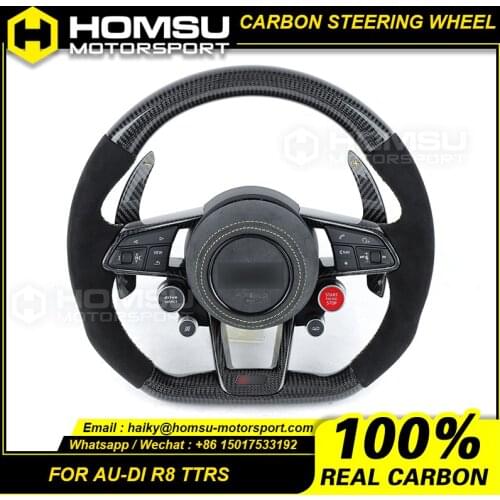 Carbon Fiber OEM Steering Wheels For audi MK3 TTRS TTS MK2 R8 Genuine Carbon Fiber OEM Steering Wheels For audi TT R8