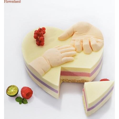 Thanksgiving Day 3D Heart Shape Fondant Cake Silicone Mold Cake Decorating Tools DIY Chocolate Biscuit Mold Mousse Cake Mold