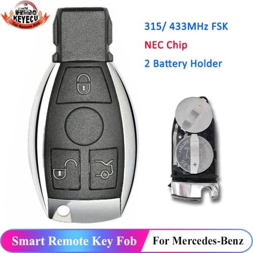 KEYECU Upgraded for Mercedes Benz A B C E S Class W203 W204 W205 W210 W211 W212 W221 W222 Smart Remote Key NEC BGA 315/ 433MHz