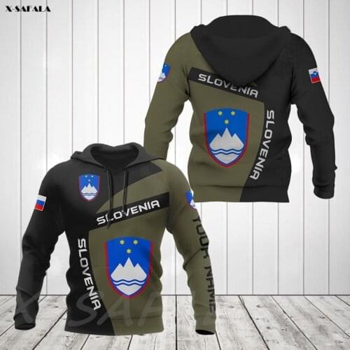 SLOVENIA COAT OF ARMS SPORT Country Flag 3D Printed Man Female Zipper HOODIE Pullover Sweatshirt Hooded Jersey Tracksuits