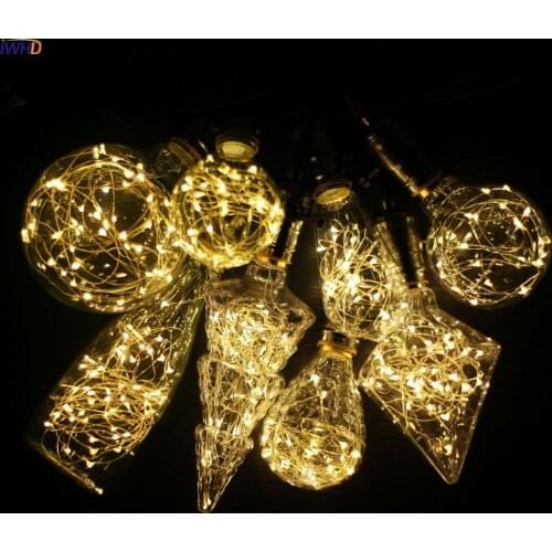 IWHD Bombilla D27 LED Edison Bulb Lamp Warm White 1.5W 110-220V Copper String Light Art Vintage Decor Lampara Vintage Retro Lamp