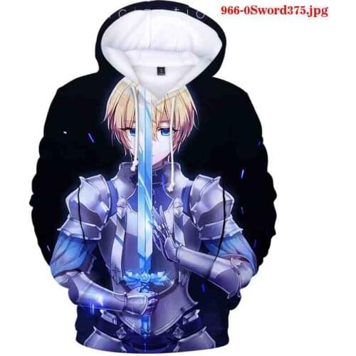 2021 3D Sword Art Online Man Hoodies Autumn Winter Women Hoodie Sweatshirts Woman/men Hooded Drawstring Pocket Pullover Clothing