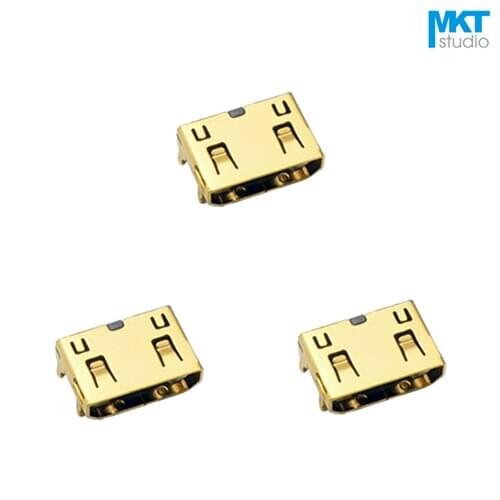 10Pcs Sample SMD Gold Plated 19 Pins Mini HDMI Female Socket Connector